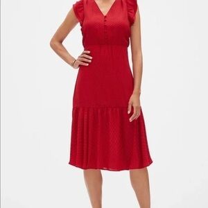 Banana Republic Red Polka Dot Dress Size 0